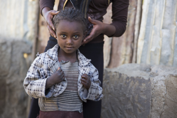 Young girl in Sheno, Ethiopia