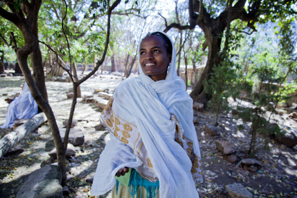 Ethiopian woman praying